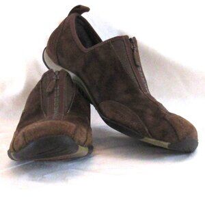 Merrell Barrado Brown Women's Leather Performance Shoes Size 11 Zipper Close